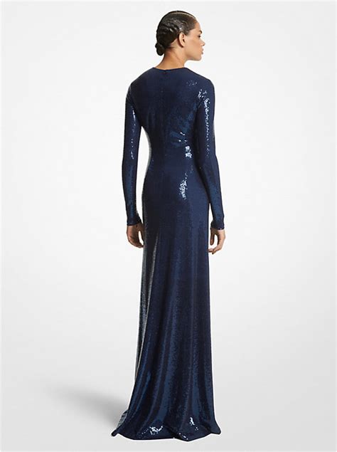 click product to zoom michael kors collection paillette gown|Paillette Matte Jersey Gown .